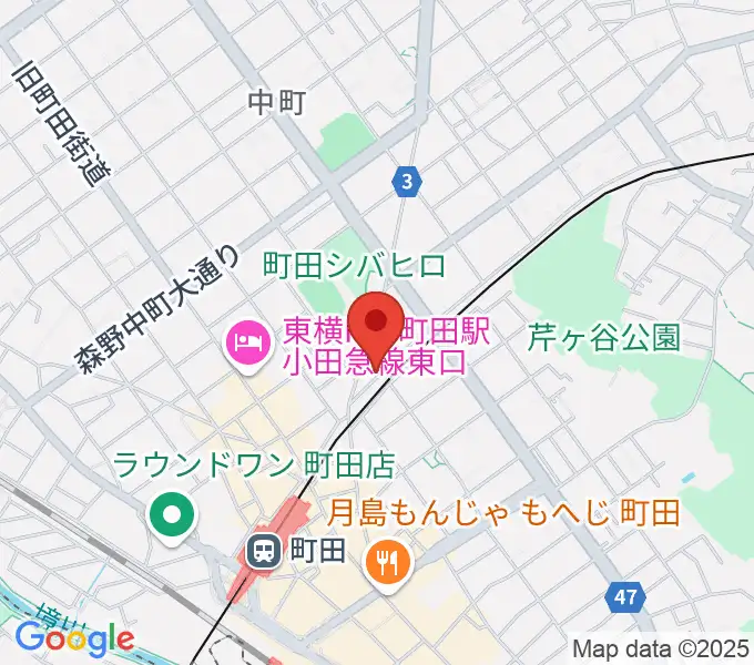 町田INTO THE BLUEの地図