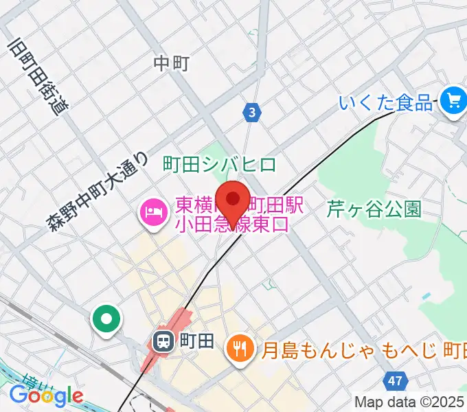 町田INTO THE BLUEの地図