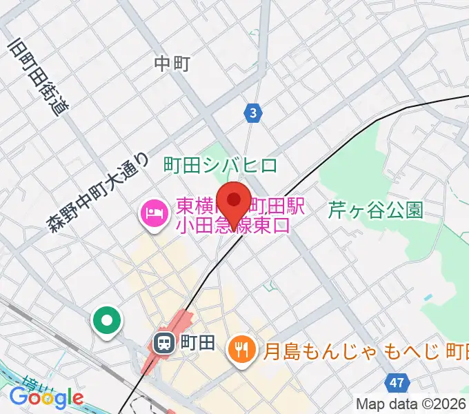町田INTO THE BLUEの地図