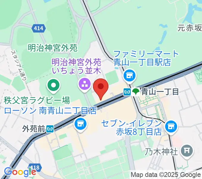青山RizMの地図