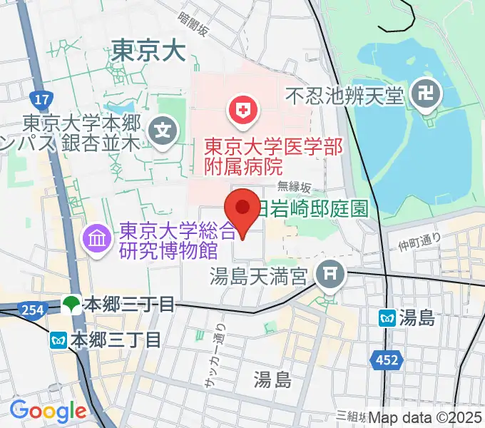 文京区青少年プラザb-labの地図