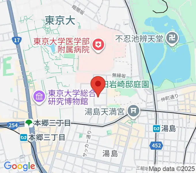 文京区青少年プラザb-labの地図