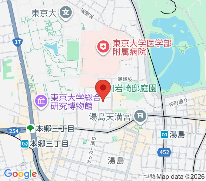 文京区青少年プラザb-labの地図