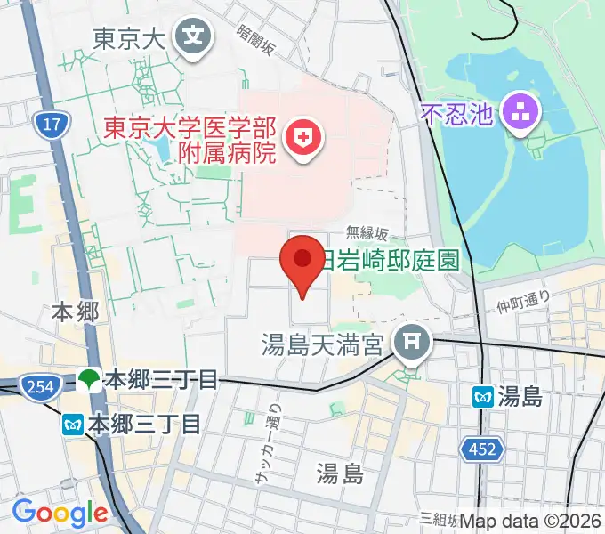 文京区青少年プラザb-labの地図