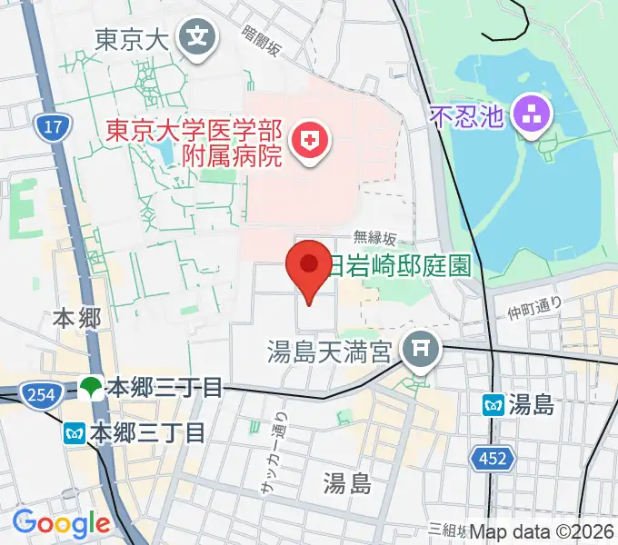 文京区青少年プラザb-labの地図