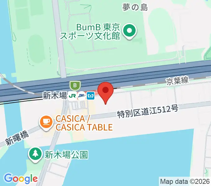 新木場1stRINGの地図