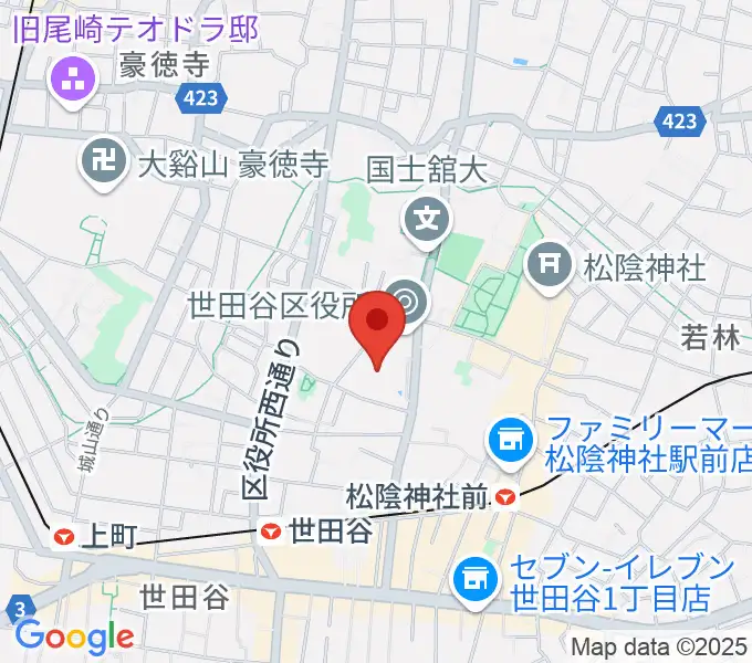 世田谷区民会館の地図