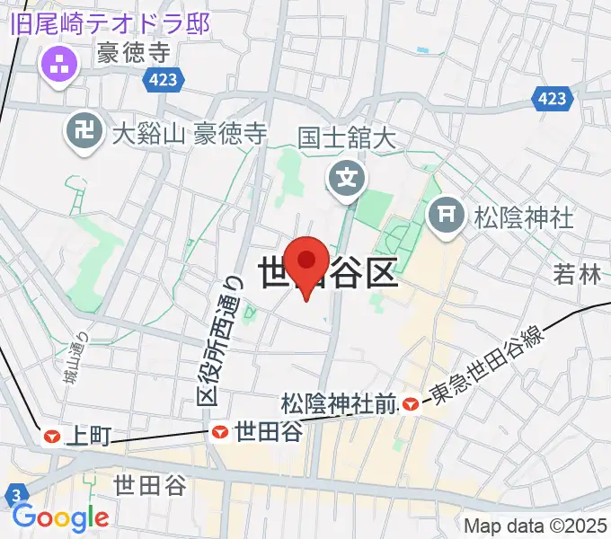 世田谷区民会館の地図