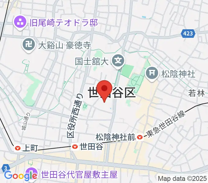 世田谷区民会館の地図