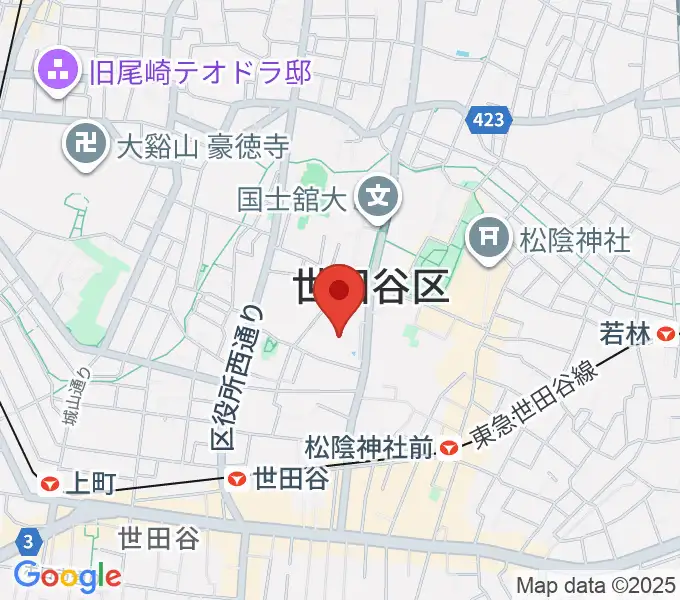せたがやイーグレットホールの地図