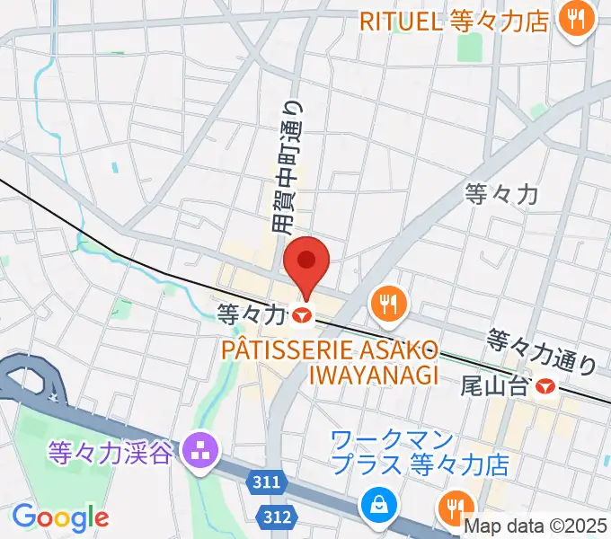 玉川せせらぎホール（玉川区民会館）の地図