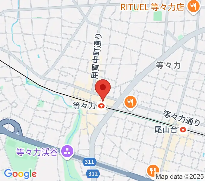 玉川せせらぎホール（玉川区民会館）の地図
