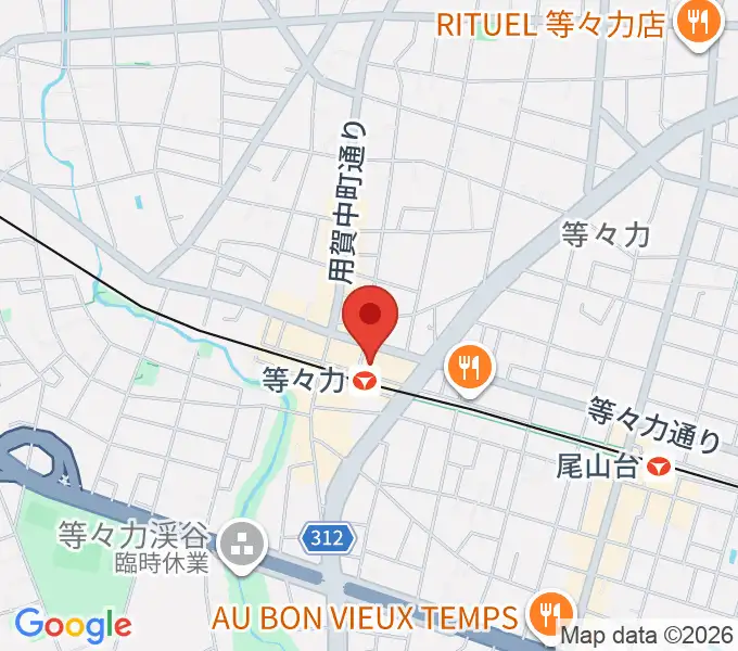 玉川せせらぎホール（玉川区民会館）の地図