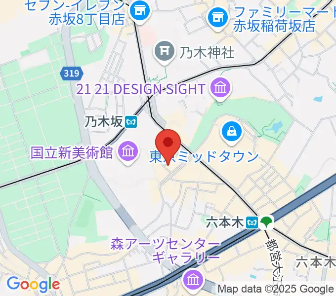 キーストンクラブ東京の地図