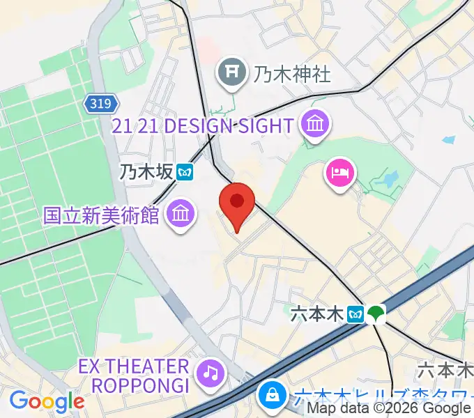 キーストンクラブ東京の地図