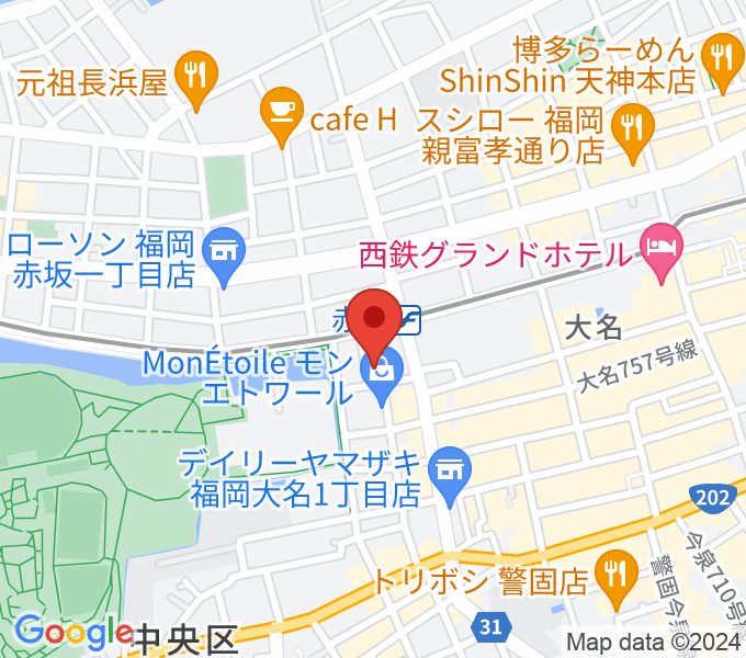 福岡赤坂TUPELO（トゥペロ）の場所