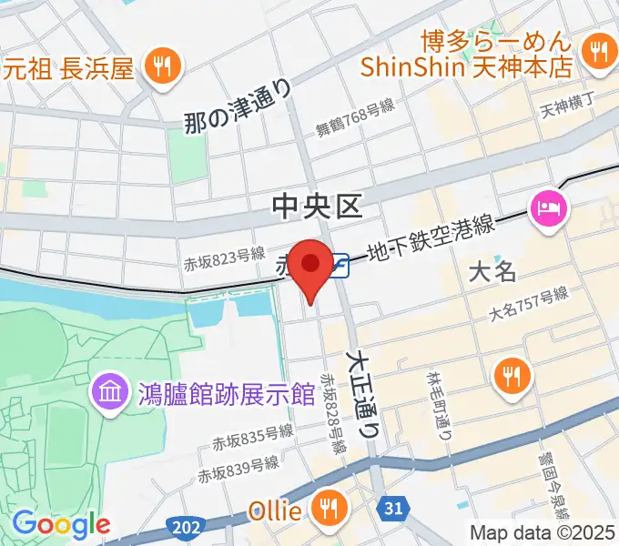 福岡赤坂TUPELO（トゥペロ）の地図