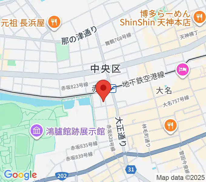 福岡赤坂TUPELO（トゥペロ）の地図