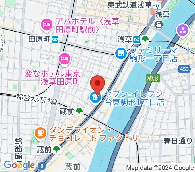 浅草Gold Soundsの地図