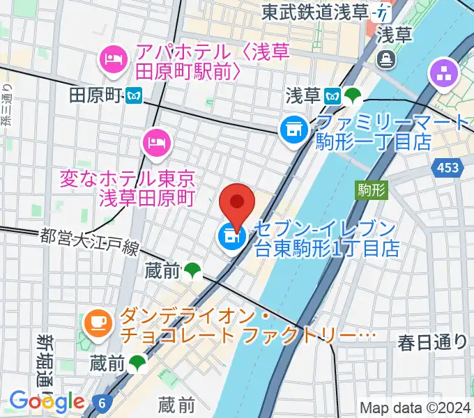 浅草Gold Soundsの地図