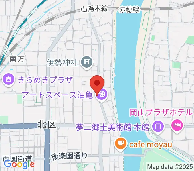 岡山Live Stage Arkの地図