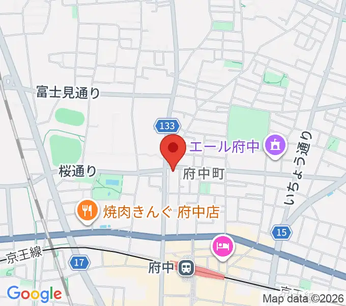 サウンドスタジオエイト府中の地図