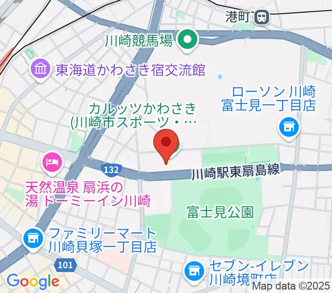 カルッツかわさきホールの地図