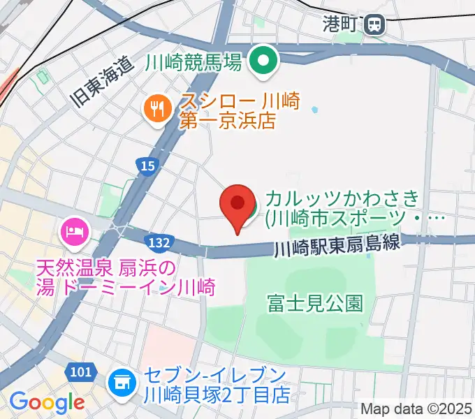 カルッツかわさきホールの地図