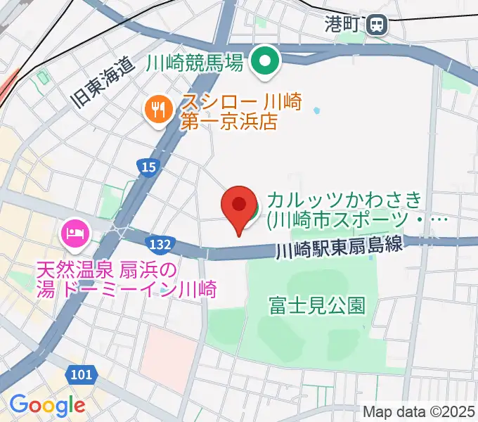 カルッツかわさきホールの地図