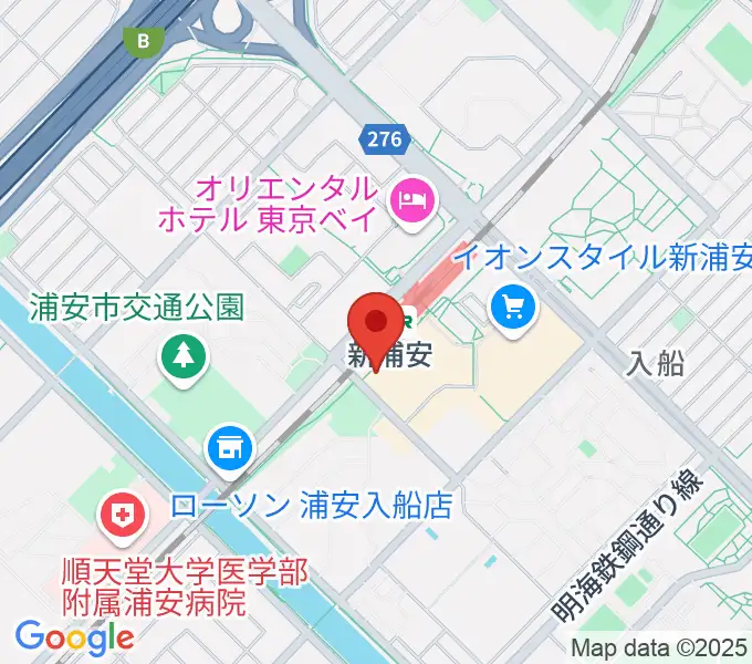 J:COM 浦安音楽ホールの地図