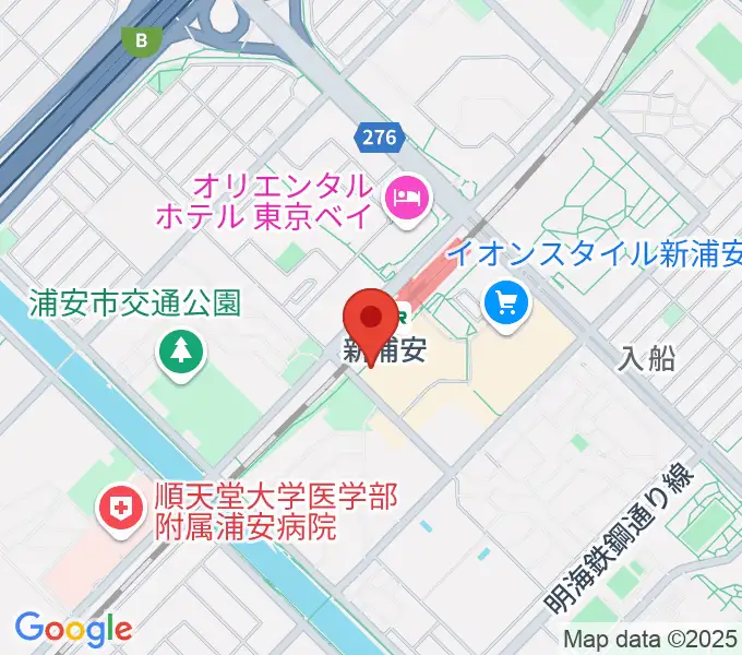 J:COM 浦安音楽ホールの地図