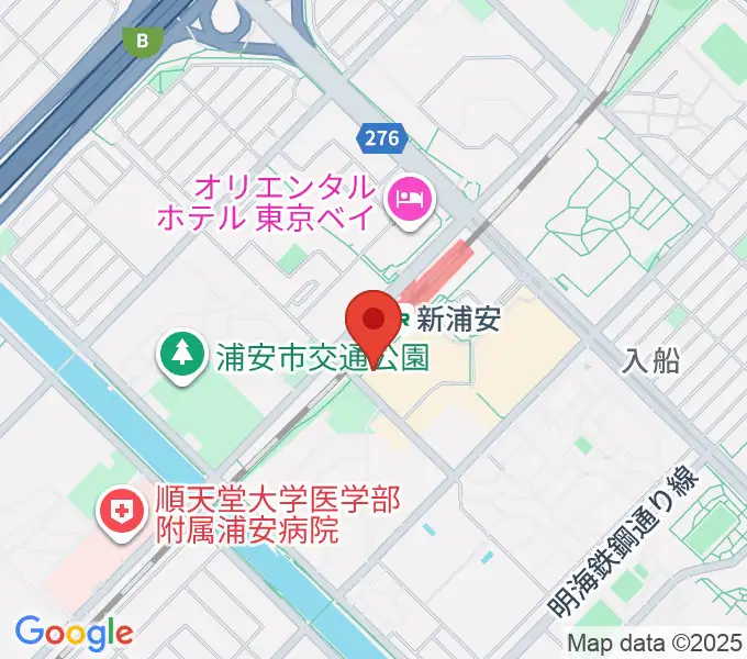 J:COM 浦安音楽ホールの地図