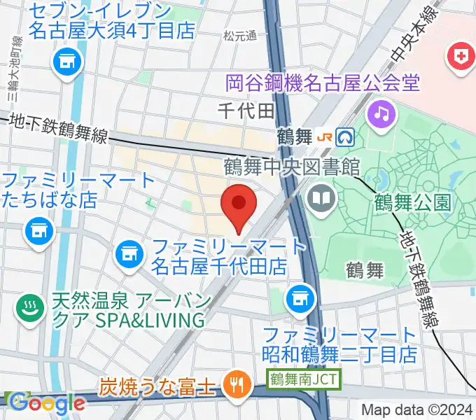 鶴舞パーチの地図