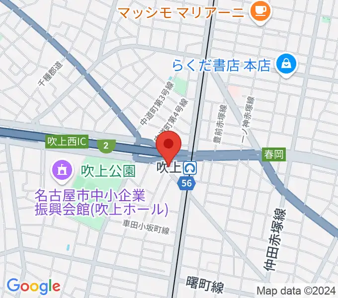 サタケドラムショップの地図