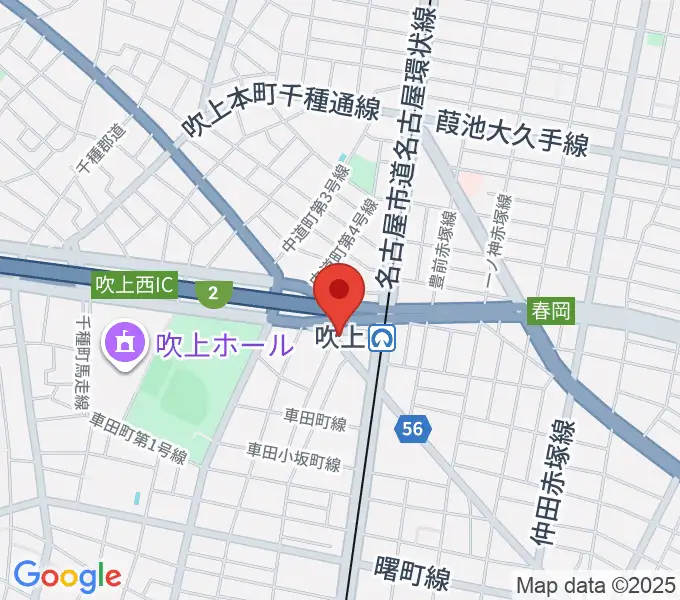 サタケドラムショップの地図