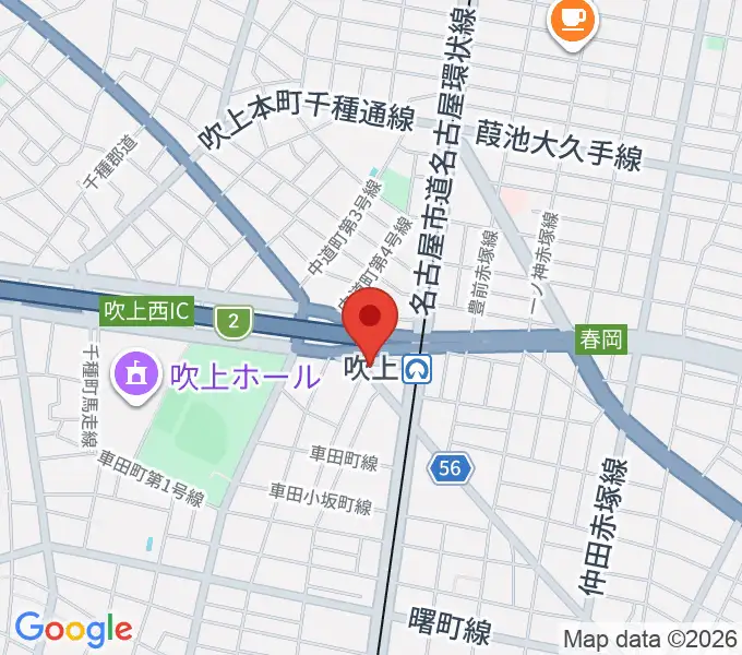サタケドラムショップの地図