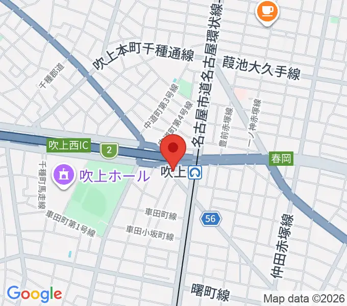 サタケドラムショップの地図