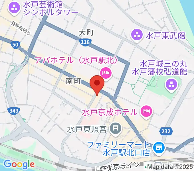 水戸ペーパームーンの地図