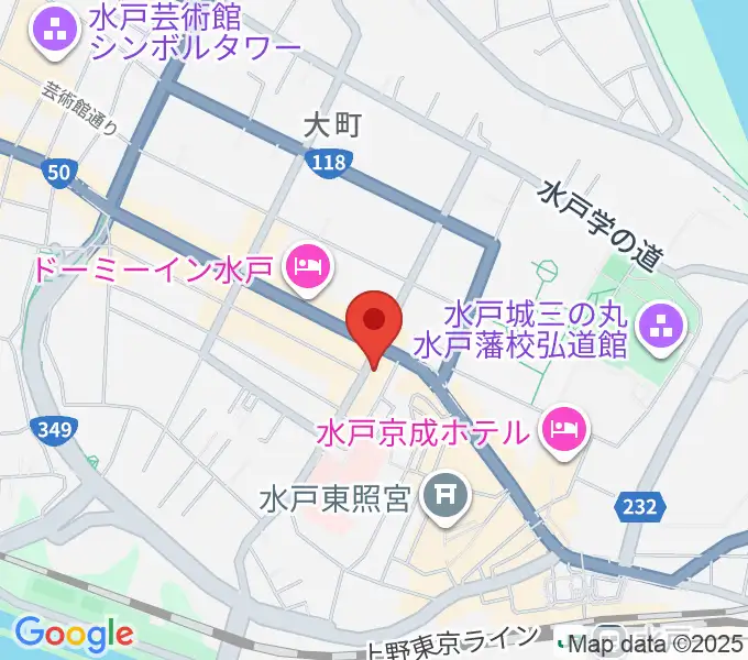 水戸ペーパームーンの地図