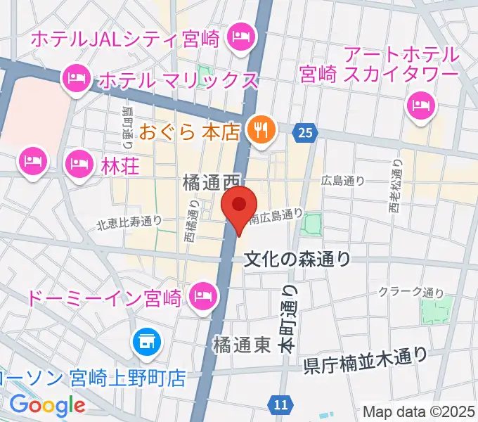 宮崎Sound Garage MONSTERの地図