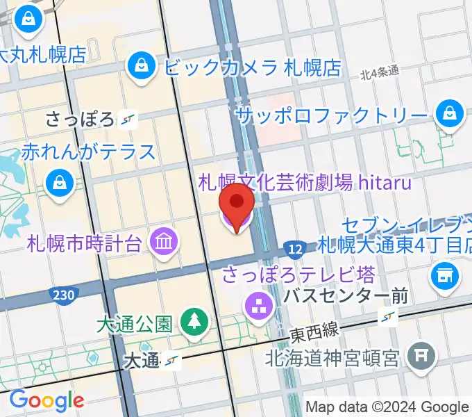 札幌文化芸術劇場 hitaruの地図