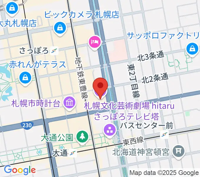 札幌文化芸術劇場 hitaruの地図
