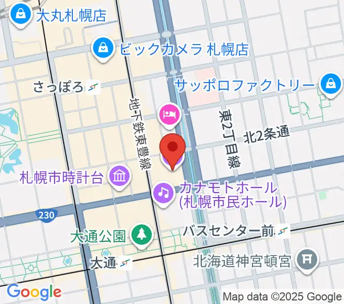 札幌文化芸術劇場 hitaruの地図
