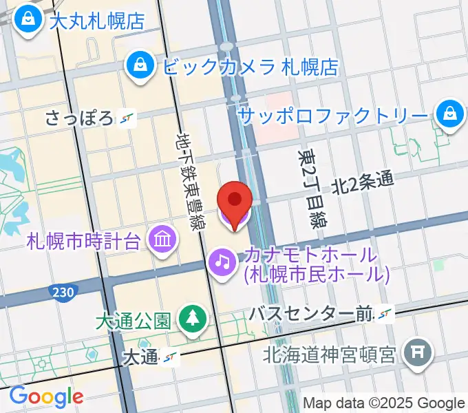 札幌文化芸術劇場 hitaruの地図