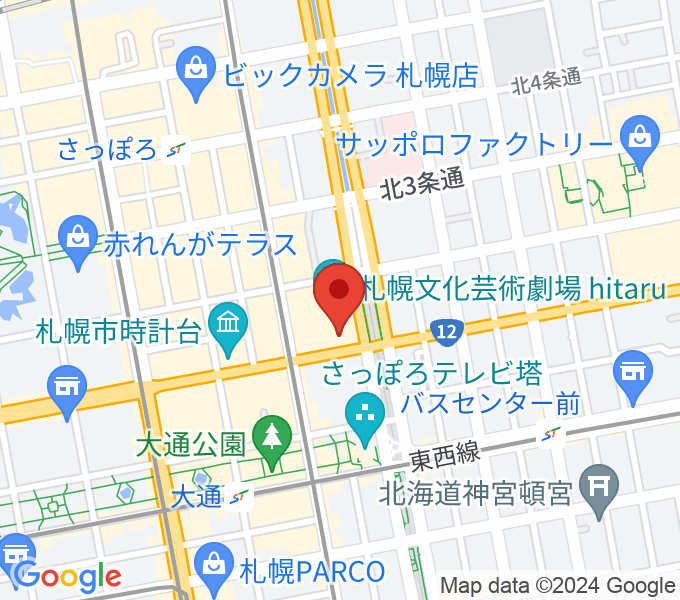 札幌文化芸術交流センターSCARTS（スカーツ）の場所
