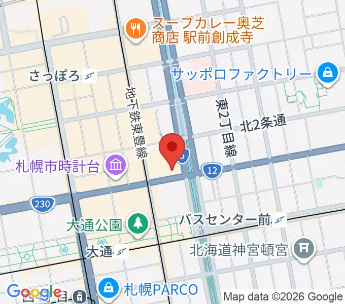 札幌文化芸術交流センターSCARTSの地図