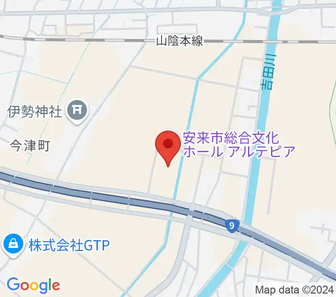 安来市総合文化ホール アルテピアの地図