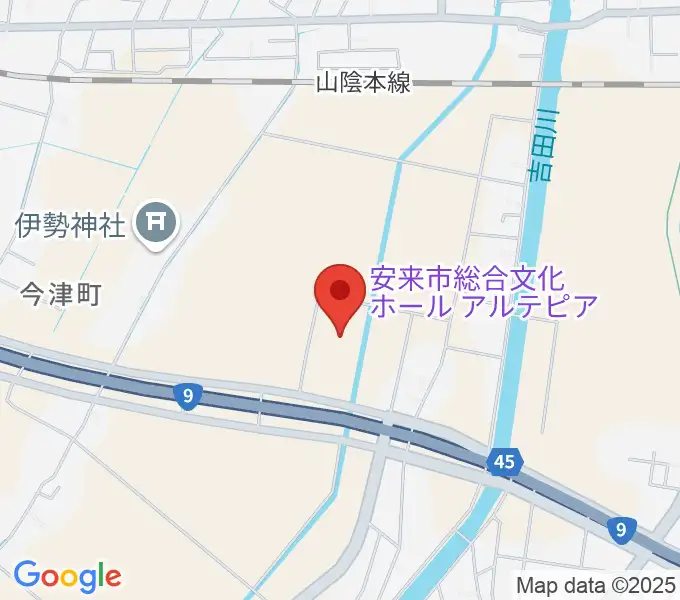 安来市総合文化ホール アルテピアの地図