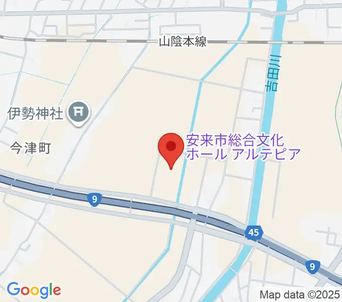安来市総合文化ホール アルテピアの地図