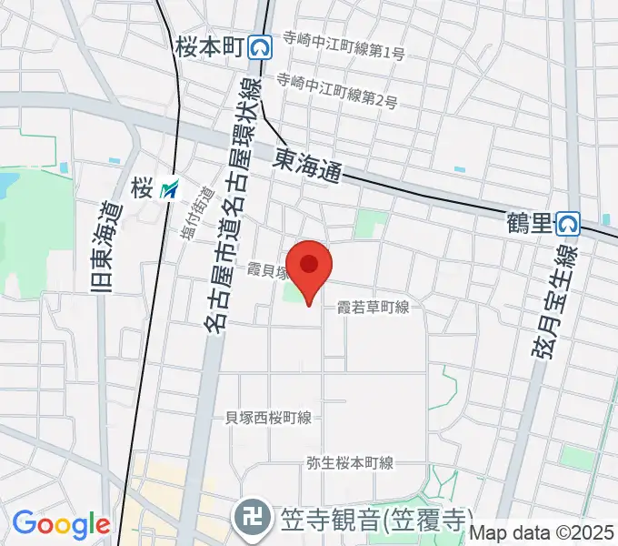 若草町フルート教室の地図